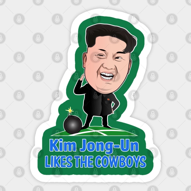 Kim Jong-Un Likes The Cowboys Sticker by generationtees